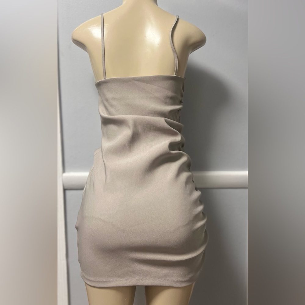 Zara Taupe Mini Dress - Picture 3 of 5
